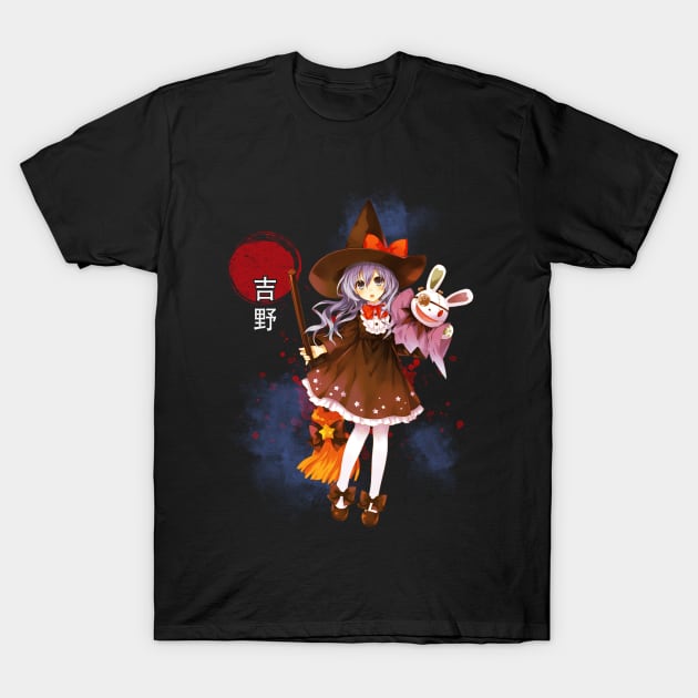 Yoshino's Fluffy Friend Anime Spirit Tee T-Shirt by Julie lovely drawings
